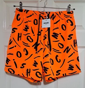 Pantalones Cortos de Natación Moschino Para Hombre M Pantalones Cortos de Natación Estampado de Logo Naranja A6105 PVP £145.00 - Imagen 1 de 12