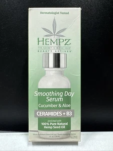 HEMPZ ~ Cucumber & Aloe Smoothing Day Serum With Ceramides + B3 *(THC Free) - Picture 1 of 5
