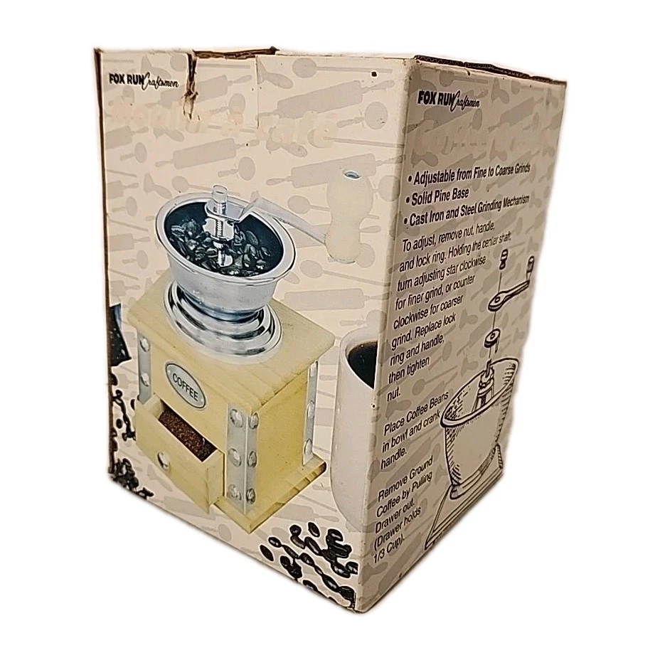 Molinillo de café tradicional de Fox Run Craftmen Nuevo de Lote Antiguo Foto 1 de 4