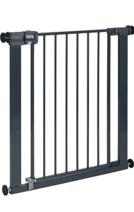 Easy Close Metal Baby Gate for Stairs 73-80cm Pressure Fit Safety Gate No Screws - Picture 1 of 3