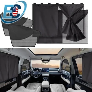 4x Magnetic Car Side Front Rear Window Sun Shade Mesh Cover Shield UV Protection - Picture 1 of 7