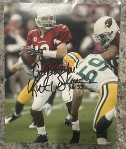 Foto cardinali 8x10 autografata Kurt Warner "God Bless MATT 6:33" iscrizione 2 - Foto 1 di 2