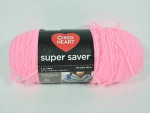 Red Heart Super Saver Yarn Petal Pink 7 oz 364 Yards - Picture 1 of 3