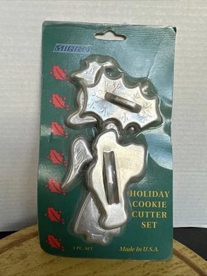 Juego de 4 Cortadores de Galletas Vacacionales Vintage Mirro Aluminio. Nuevo. Hecho en USA Foto 1 de 2
