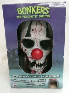 2013 Bonkers The Psychotic Greeter Door Knocker in Box Works Great Halloween OOP - Picture 1 of 4