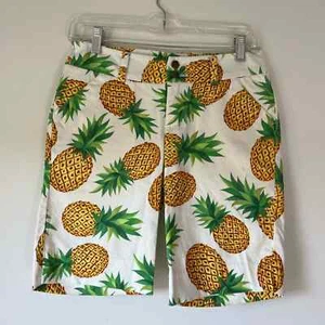 LoudMouth Piña Colada Bermuda Shorts, Pineapples, Size 0 - Picture 1 of 8