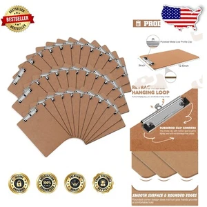 Standard Letter Size Clipboards in Bulk - 36 Pack with Retractable Hanging Loops - Picture 1 of 9