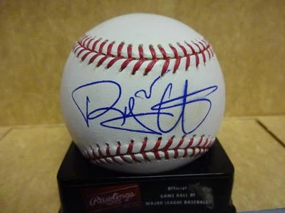 RYAN GARKO INDIOS/GIGANTES FIRMADOS M.L. BÉISBOL CON CERTIFICADO DE AUTENTICIDAD Foto 1 de 2