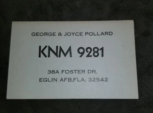 CB/Ham Radio QSL Card - KNM 9281 - Eglin AFB Florida  - Picture 1 of 1