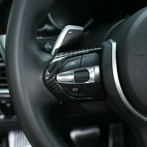2PCS ABS Carbon Fiber Steering Wheel Trim For BMW M3 M4 M5 1 3 Series F20 F30 F15 X5M - Picture 1 of 7