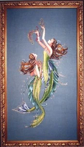 Mirabilia Cross Stitch MD85 Mermaids Of The Deep Blue  semi kit - Picture 1 of 1