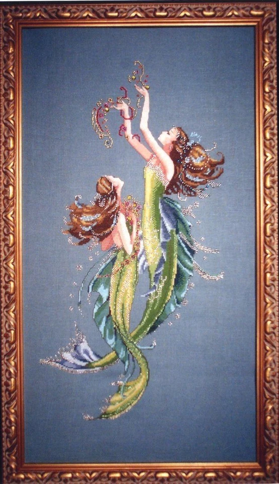 Mirabilia Cross Stitch MD85 Mermaids Of The Deep Blue  semi kit - Image 1 of 1
