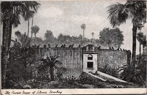India La Torre del Silencio Parsee Bombay Mumbai Postal de Colección B152 - Imagen 1 de 2