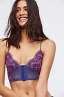 Brand New!! $58 Free People "Hazy Shades" Lace Front Close Corset Bralet Multi S