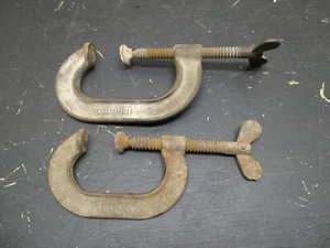Columbian Lot of 2 Vintage C-Clamps 3" & 4" - Picture 1 of 13