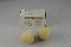 Caja vintage de 2 puntas de martilleo cruzado duro de 1,5" NUPLA #15 NC crema - Nuevo de lote antiguo - Imagen 1 de 2