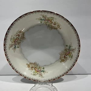 2 Vintage F&B FLORAL GOLD Rim MEITO CHINA Hard To Find Print Cereal Soup Bowl - Picture 1 of 7