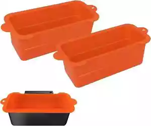 2 Pack Silicone Grease Cup Liners for Blackstone 36 7.5''×3.5''×2.8'', Orange - Picture 1 of 2