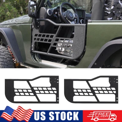 For 2007-2018 Jeep Wrangler JK 2 Door Off-Road Safari Half Tube Tubular Doors US - Imagem 1 de 4