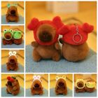 Rabbit Hat Capybara Plush Keyring Capybara Plushie Doll  Birthday Gift