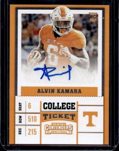 Alvin Kamara Rookie Auto 2017 Panini Contenders New Orleans Saints Autograph - Picture 1 of 2