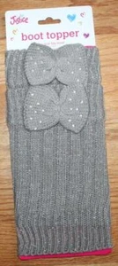 NWT Justice Girl's Gray Bow OR White OR Black Lace Boot Toppers One Size OS - Picture 1 of 4