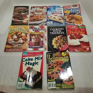 10 Betty Crocker Kraft Holiday Recipe Mixed Cooking Magazine Christmas Cookbooks - Picture 1 of 11