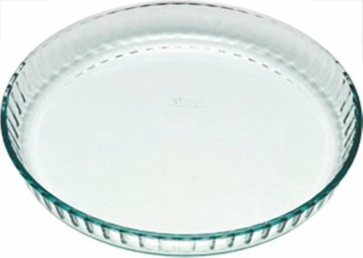 PYREX TEGLIA TORTIERA RUOTO CROSTATA TONDA VETRO DA FUOCO CM.27X4H BOROSILICATO  - Immagine 1 di 4