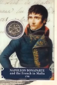 Malta π²πΉ Coincard 2β¬ Euro 2023 Napoleon Bonapart French In BUNC Arrival - Picture 1 of 7