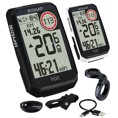 Sigma ROX 4.0 Endurance HR Set Ciclocomputer Altimetro Pulsometro Komoot Navi - Immagine 1 di 4