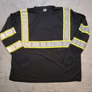 HIGH VISIBILITY Shirt Black Yellow Reflective Golden Elephant Mens Plus Size 4X - Bild 1 von 6