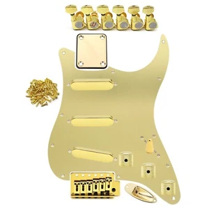 9 Piece Set Electric Guitar Accessories Metal DIY Accessory for FD Strat Gold - Picture 1 of 21