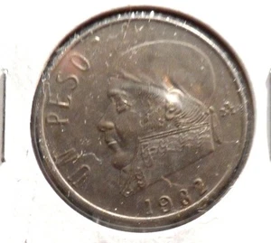 MONEDA MEXICANA DE UN PESO 1982 CIRCULADA! - Imagen 1 de 3
