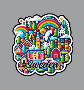 Pegatina para portátil Suecia - Imagen 1 de 5