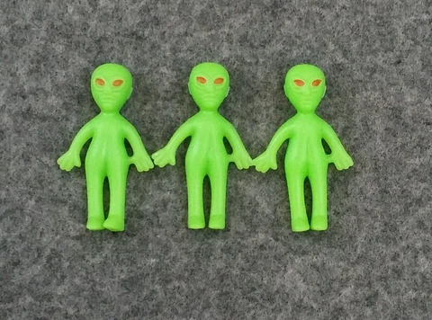 Miniature Glow in the Dark Alien Figure - Set of 3 - Extraterrestrial Beings Cover