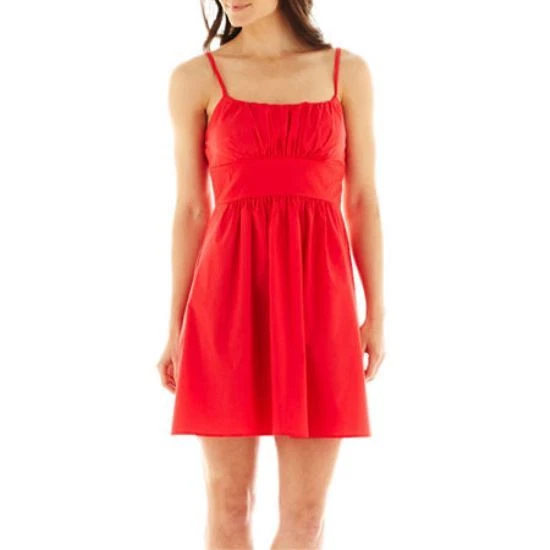 Vestido Bee Darlin Sin Mangas Línea A Rojo Sólido Talla 16 Precio de venta sugerido por el fabricante $60.00 Nuevo   Foto 1 de 1