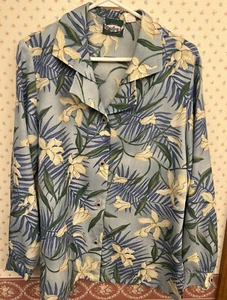 Vintage Petite Patchington Woman’s Long Sleeve Button Up Shirt M Petite Floral - Picture 1 of 5