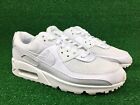 Nike Air Max 90 Triple White Running Shoes Cn8490-100 Men's Size 9 New No Lid