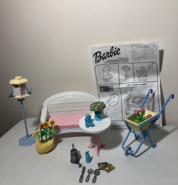 Jogo Barbie jardim de flores - Linda casa dobrável (1996 Arcotoys, Mattel)