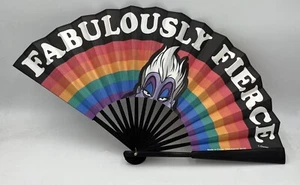 🌈Disney Pride Fabulously Fierce Úrsula Study Fan Rainbow 22” Mickey - Picture 1 of 8