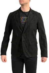 Just Cavalli Men's Black Floral Print Two Button Sport Coat Blazer US 38 IT 48 - Picture 1 of 6