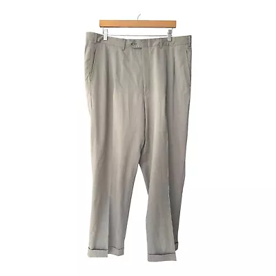 Pal Zileri Gruppo Forall Pure Virgin Wool Woolmark Men's Pants Size 54 - Image 1 of 4