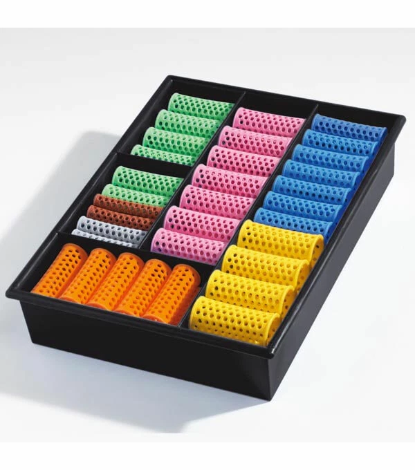 Efalock Original-Griffig-Haarwickler Sortimentskasten Kasten schwarz mit 60 Wick - Bild 1 von 1