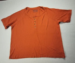 Faherty Cloud Cotton Damen Crop T-Shirt Henley Orange Gr. XL Fehler - Bild 1 von 8