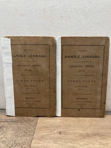 1831 Ford's Play's 2 volume set Dramatic Series Harper's Family Library - Picture 1 of 11