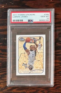 LeBron James 2017 Panini Sticker #395 PSA 10 - POP 3 out of 15 graded!! - Picture 1 of 2