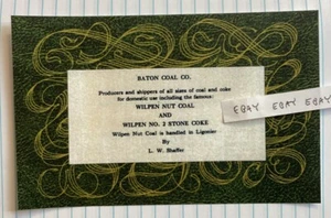 FRÜHE WILPEN NUSSKOHLE, #2 STEINKOKS STAB KOHLEMINE CO LIGONIER PA NEUE POSTKARTE - Bild 1 von 1