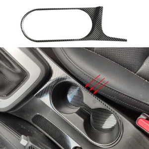 Carbon Fiber Color Steel Cup Holder Cover Trim Fit for HYUNDAI Elantra 2016-2020 - Foto 1 di 12