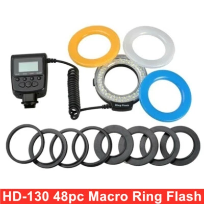 HD-130 48pcs Macro Ring Flash Light Speedlite For Canon Nikon Sony Camera DSLR - Image 1 of 4