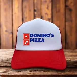 Cappello camionista uomo Dominos Pizza rosso snapback vintage retrò logo anni 90 berretto retro - Foto 1 di 6